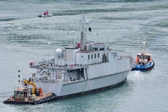 20 June 2023 - 08:29:15

-----------------------
BRNC training ship Hindostan departs Dartmouth.